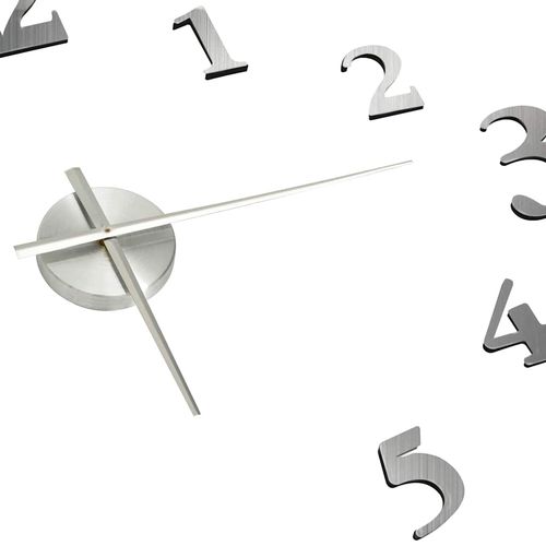 Zegar ścienny 3D, nowoczesny design, srebrny, 100 cm, XXL na Arena.pl