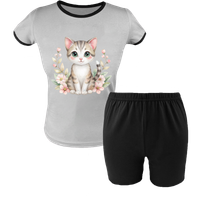 Krótka Piżama dziecięca Kotek