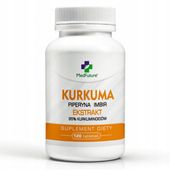 Kurkuma piperyna imbir Ekstrakt 95% kurkuminoidów METABOLIZM CUKRZYCA