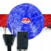 WĄŻ ŚWIETLNY ZEWNĘTRZNY 480 LED LAMPKI CHOINKOWE IP44 20m NIEBIESKI