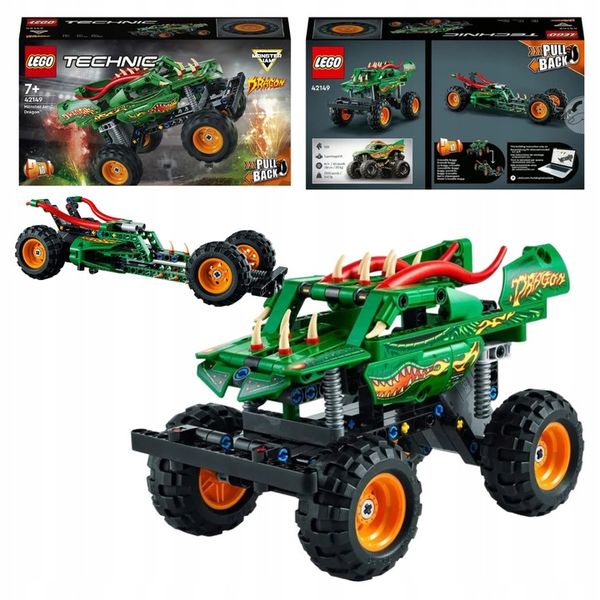 LEGO Technic Monster Jam Dragon Napęd PullBack 2w1 42149 zdjęcie 2