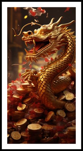 Plakat 50x100cm Smok Bogactwa na Arena.pl