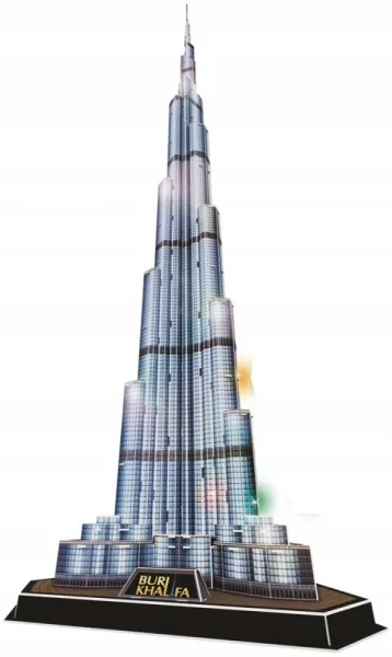 Puzzle 3D 136 elementów. Burj Khalifa + LED zdjęcie 2