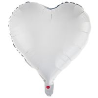 TG66235-1 BALON FOLIOWY SERCE BIAŁY NA HEL WALENTYNKI