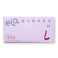 rękawice lateksowe pudrowane l ela 100szt