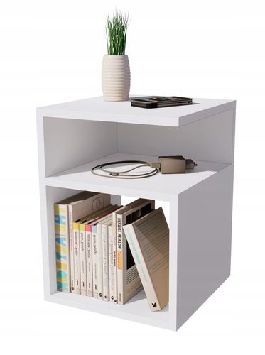 Szafka nocna szóstka, stolik bez szuflad, biały, sypialnia na Arena.pl