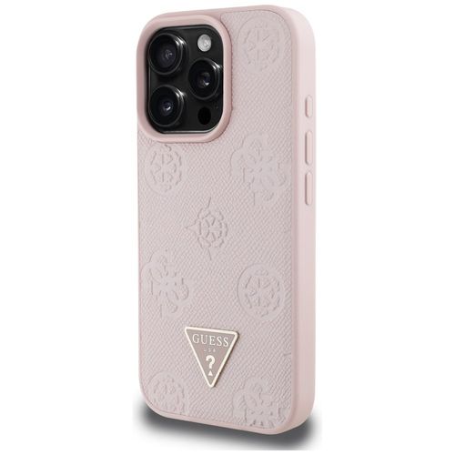 Etui Guess Grained Hot Stamp Peony Triangle Logo MagSafe do iPhone 16 Pro na Arena.pl
