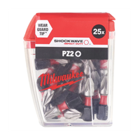 Bity udarowe Milwaukee Shockwave bit PZ2 25 mm zestaw bitów końcówek 25 szt