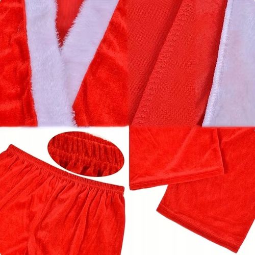 Strój Mikołaja Gwiazdora Kostium Welurowy Zestaw XXL 6 Elementów na Arena.pl