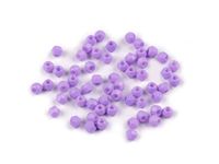 KORALIKI KULE SZKLANE SZLIFOWANE DO BRANSOLETEK FIOLET LILIOWY 4MM 30SZT