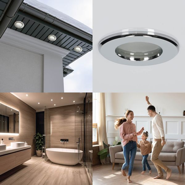 Zestaw 6x oprawa halogenowa LUMO11 chrom + LED GU10 5W zimnobiała zdjęcie 5