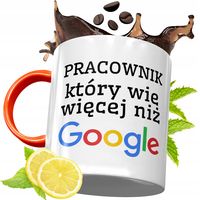 Kubek Pomarańczowy Dla Pracownika Prezent Z Nadrukiem Ze Zdjęciem
