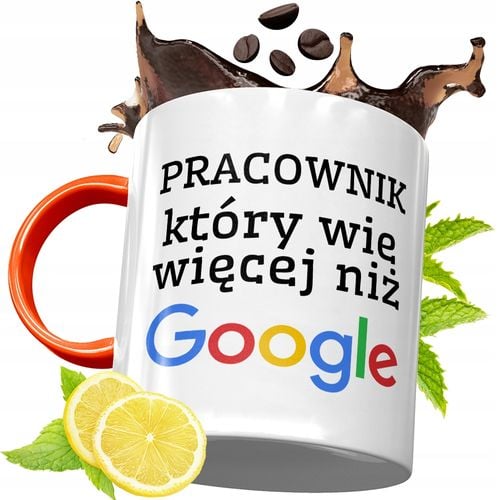 Kubek Pomarańczowy Dla Pracownika Prezent Z Nadrukiem Ze Zdjęciem na Arena.pl