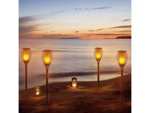 Lampa ogrodowa pochodnia solarna jak płomień ogień na Arena.pl