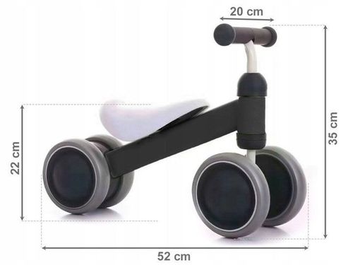 Rowerek biegowy mini rower Practise Black Ecotoys na Arena.pl