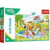 Puzzle 60 Przygody Rodziny Treflików Trefl