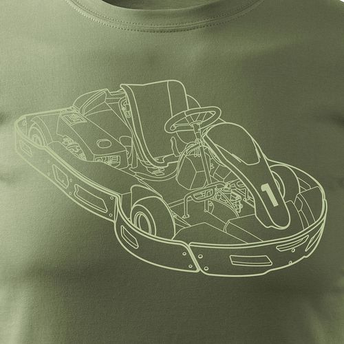 Koszulka z gokartem na gokarta gokart gokarty męska khaki REGULAR L na Arena.pl