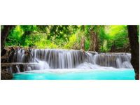 OBRAZ KOLOROWA WODA KOLOROWY WODOSPAD BŁĘKITNA RZEKA