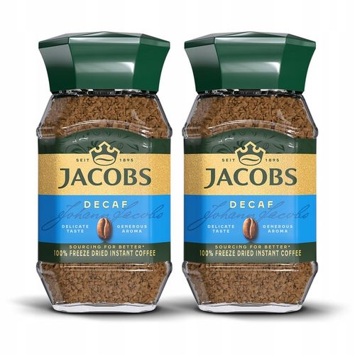 Kawa rozpuszczalna bezkofeinowa Jacobs Decaf 2x 100g na Arena.pl