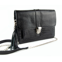 T-06 Torebka z klapką-czarny C m L KEMER