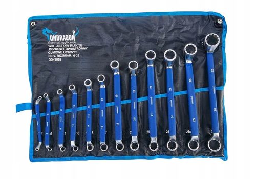 6-32 WYGIĘTE GIĘTE KLUCZE DWUSTRONNE OCZKOWE Z GUMĄ ZESTAW 12EL ETUI PRO na Arena.pl