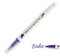 DWUSTRONNY PISAK PĘDZELKOWY DO KALIGRAFII VIOLET PENTEL