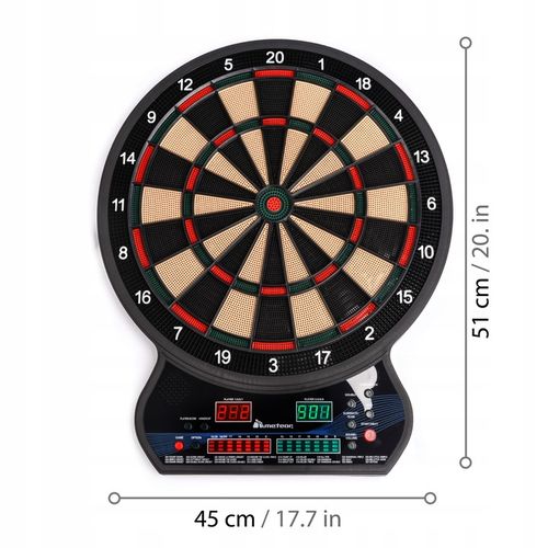 ELEKTRONICZNA TARCZA DO DARTA METEOR 4-LED 27 gier 202 warianty 8 na Arena.pl