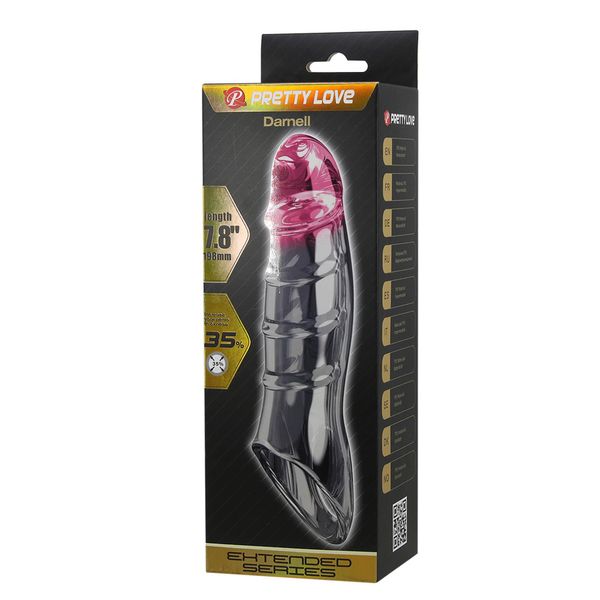 Pretty Love Penis Sleeve – Damell Clear Pink zdjęcie 11
