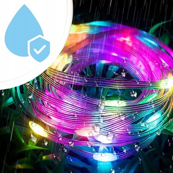 INTELIGENTNE Lampki Choinkowe 200LED SMART FLASH Bluetooth Apka PILOT 20m zdjęcie 16