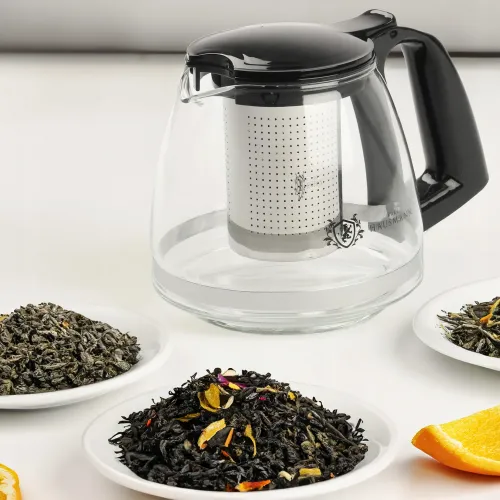 DZBANEK SZKLANY Z STALOWYM ZAPARZACZEM ZAPARZACZ DO HERBATY ZIÓŁ 750 ML na Arena.pl