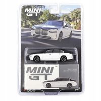 MINI GT BMW i7 xDrive60 2024 Alpine White/Black – Blister package 1:64