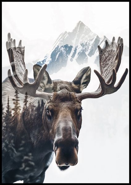 Plakat 70x100cm Łoś Duch Lasu zdjęcie 2