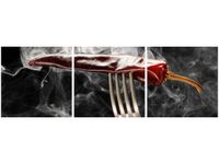 90X30CM GORĄCA PAPRYCZKA CHILI TRÓJ OBRAZ