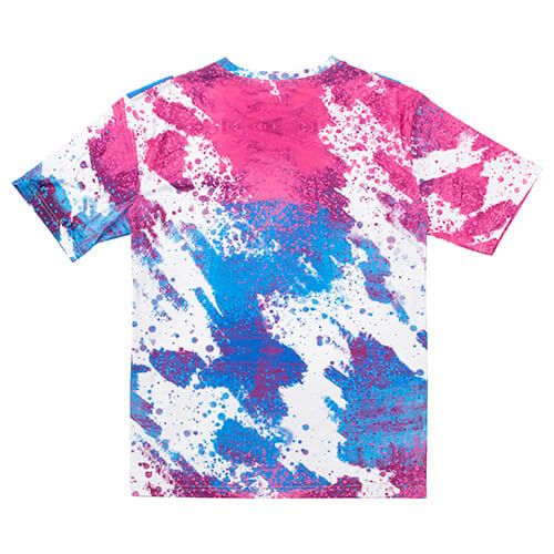 Koszulka Cotton-Like Bleached Leopard Blue Pink do sublimacji M zdjęcie 2