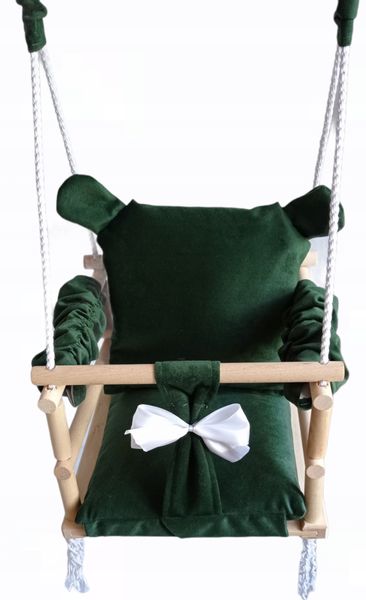 HUŚTAWKA 3w1 DLA DZIECI miś kolor ZIELONY zdjęcie 2