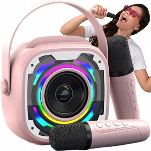 Zestaw do Karaoke Bluetooth Bezprzewodowy Głośnik + 2 Mikrofony Dla Dzieci na Arena.pl
