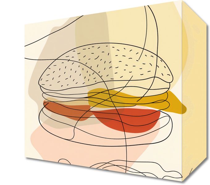 Obraz 20x20cm Cieniutki Burger zdjęcie 1