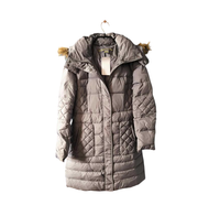 REACTION Ciepła Kurtka Damska Zimowa z Kapturem Szara Puchowa M