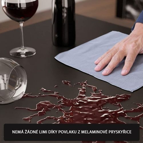 MIADOMODO Stół do jadalni dla 4 osób, czarny, 80x80x76,5 cm na Arena.pl