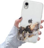 Etui Newseego iPhone XR marmur 3D akwarela silikonowe TPU kolorowe