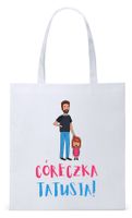 Dla Córki Córeczki Prezent Torba Eco Biała Shopper Z Nadrukiem Ze Zdjęciem