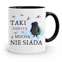 Dla Baristy Baristki Kawiarki Kubek Czarny Prezent Z Nadrukiem Ze Zdjęciem