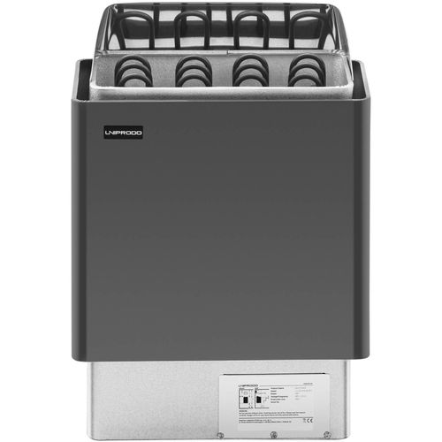 Piec do sauny elektryczny 5-9 m3 do 110C 400 V 6 kW czarno-srebrny na Arena.pl