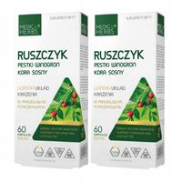 Medica Herbs Ruszczyk Pestki winogron Kora sosny - 2x60 kapsułek 500 mg