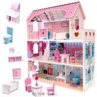Domek dla lalek MDF z akcesoriami 70cm LED