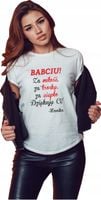 Koszulka z nadrukiem PREZENT DZIEŃ BABCI BABCIU