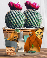 Doniczka do kwiatów/roślin - Grizzy i Lemingi