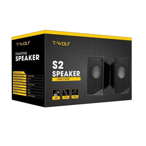 GŁOŚNIKI KOMPUTEROWE 2.0 LAPTOP PC USB T-WOLF S2 zdjęcie 2
