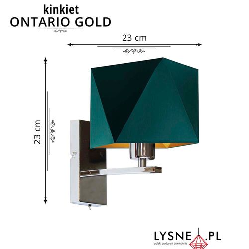 Nowoczesna oprawa ścienna ONTARIO GOLD na Arena.pl