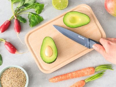 Noże w bloku TEFAL Fresh Kitchen 6el stal na Arena.pl